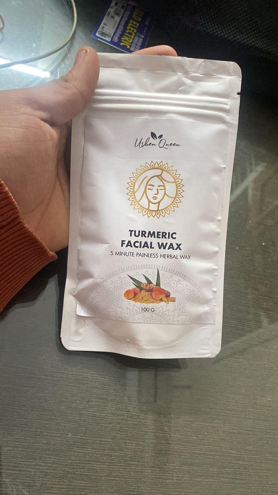 Turmeric Facial Wax - 5 Minute Painless Herbal Wax Powder (100g) (Pack of 2)