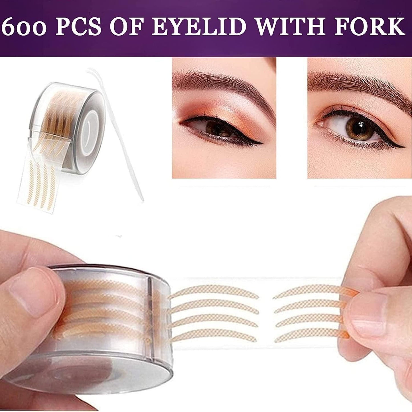 Eyelid Tape For Hooded Eyes Makeup Eyelid Tape Tools Sticker Strips With Fork