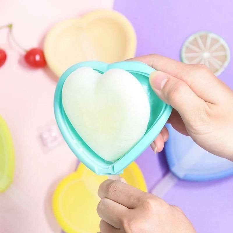 Silicone Heart Shape Lollipop Candy Mould with Sticks (Pack of 4)