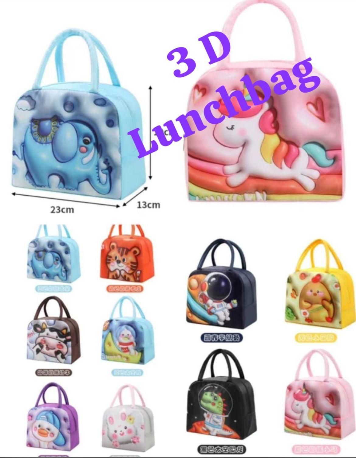 3D Cartoon Insulation Large Capacity Lunch Bag Waterproof