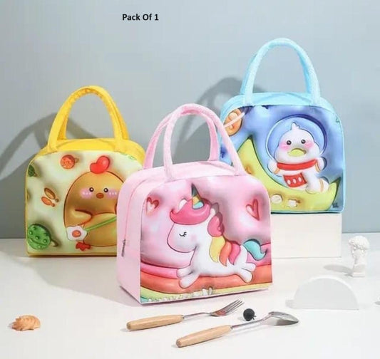 3D Cartoon Insulation Large Capacity Lunch Bag Waterproof