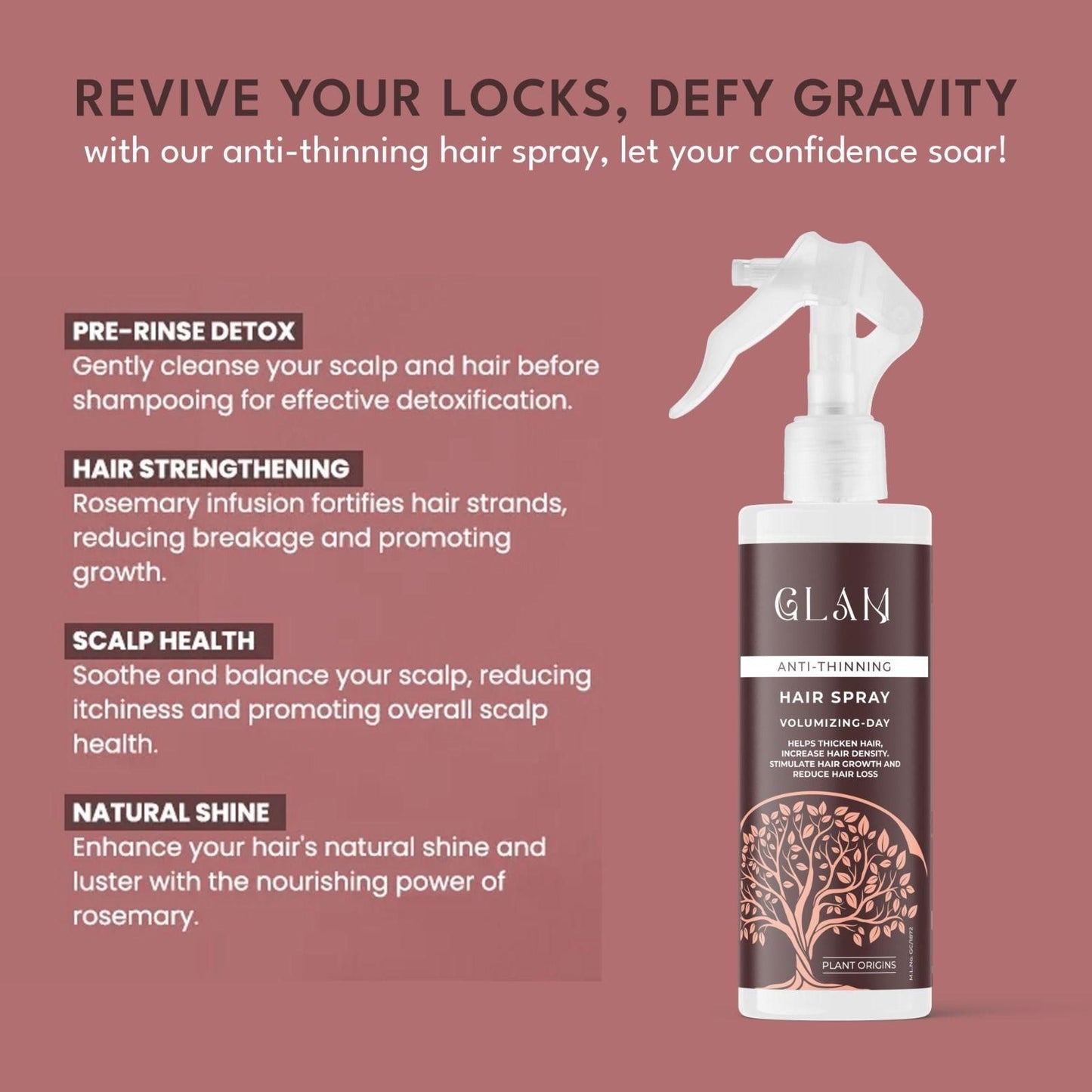 Glam Anti-Thinning Hair Spray - Volumizing Day Spray 100ml