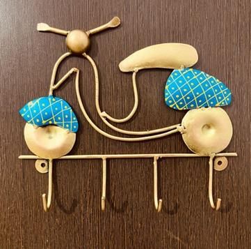 Metal Key Hanger Scooter Wall Hanging